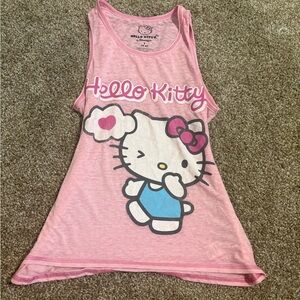 Sanrio Hello Kitty Pink Tank Top with Blue Accent